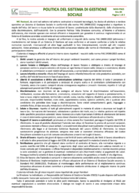 POLITICA DEL SISTEMA DI GESTIONE SOCIALE